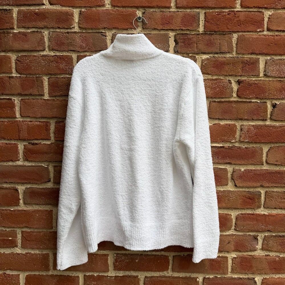 Kashwere Women's Microfiber Fleece sport Full Zip White Jacket XL NWT - Picture 6 of 10